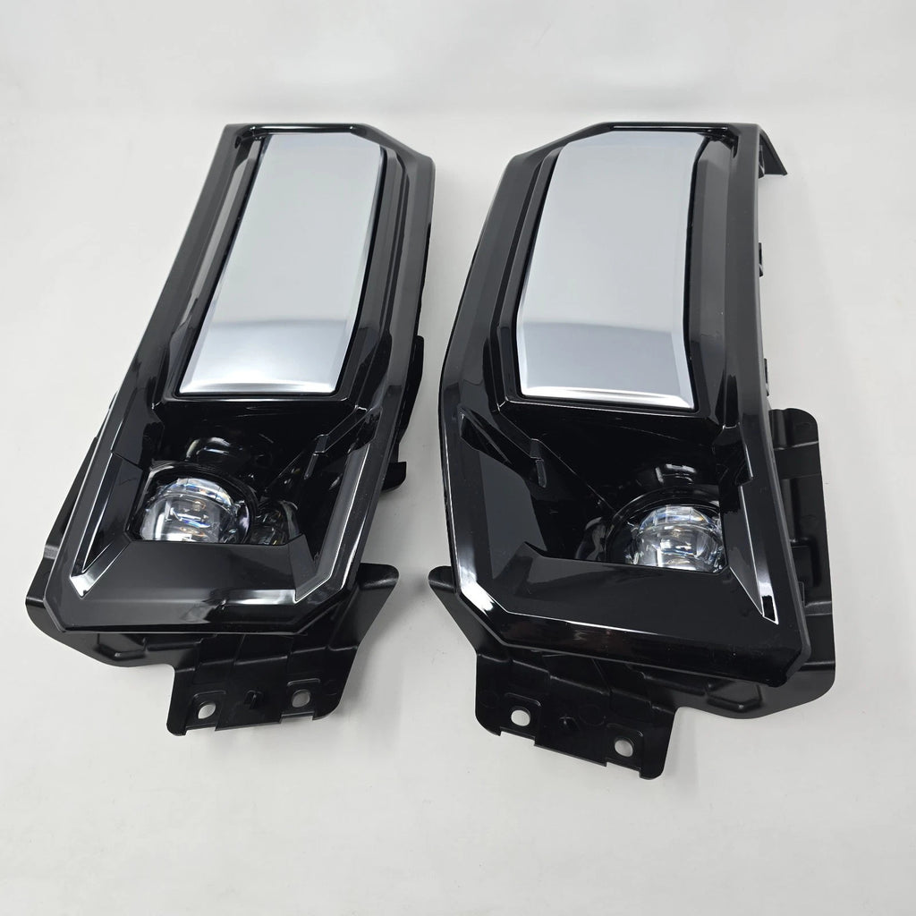 For 2024-2025 GMC Sierra 2500HD / 3500HD LED Fog Light Kit with Switch Bezel Wire Silver