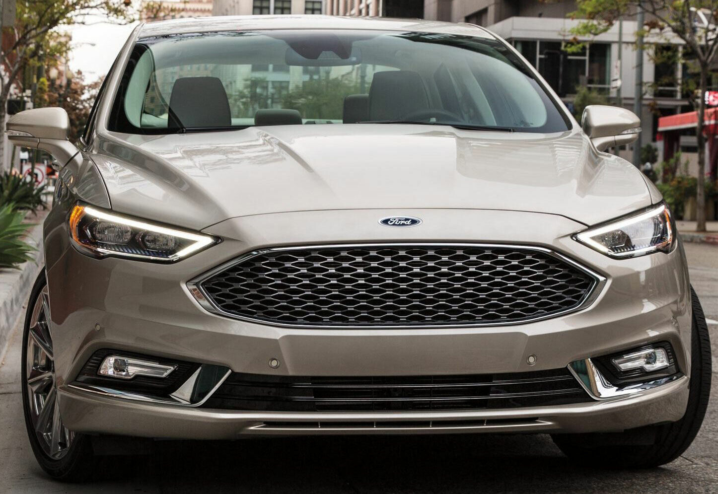 Built-in LED Fog Lights  for 2017-2018 Ford Fusion (OE Style Clear Lens with Switch, Bezels, Wires) OE#F1EZ15266D / F1EZ15266G, HS7Z15200F / HS7Z15201F