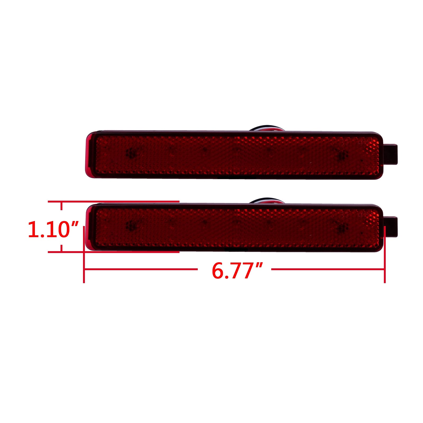 2x Red Lens LED Bumper Reflector Tail Brake Light For Chevrolet Equinox/Trailblazer SS GMC /AcadiaOEM#25805313, 16517435,GM2830101, 25805313