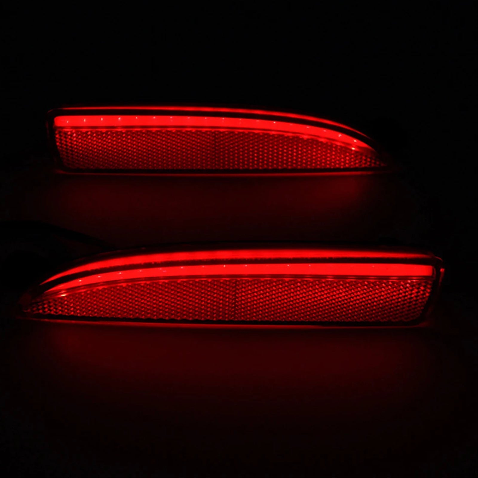 2x Red Lens Bumper Reflector LED Tail Stop Brake Light For Mazda 5 6 Mazda 3 4DR OEM#D350-51-5L0C, D350-51-5L0E; D350-51-5M0C, D350-51-5M0E