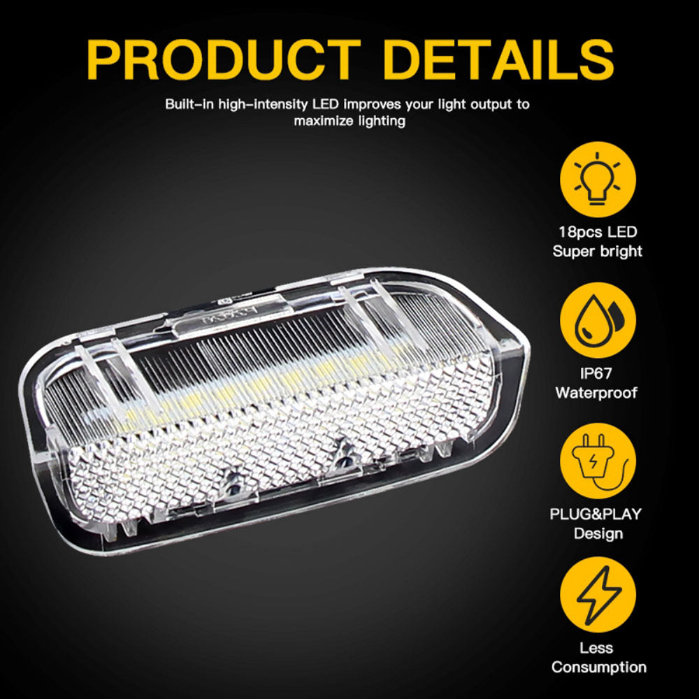 2x White 18-SMD LED Side Door Courtesy Lights For 2011-2018 Porsche Cayenne 92A
