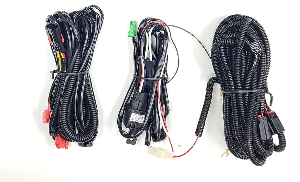 Dual Color LED Fog Driving Lights Kit Wire Switch Bezel For 2019 2020 2021 2022 2023 2024 Toyota Rav4 Rav 4 White DRL Amber Signal Sequential Accessories Lamps