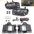 Clear Lens Fog Lights Kit For 2019-2024 Ram 2500 3500, OE Style Clear Lens Built-In LED Fog Lamps Assembly With Mounting Brackets Wire Harness Switch Bezels OEM# ‎68273291AB, 68273292AB, 68449338AA