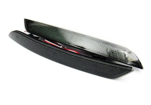 2x Smoked Lens LED Bumper Reflector Tail Brake Lights For 2009-2014 BMW F10 F11 F18 5-series 520d, 520i, 523i, 525d, 528i, 530d, 530i, 535d, 535i, 550i, ActiveHybrid (will NOT fit M5 or 5-series with M Sport aerodynamic kit)