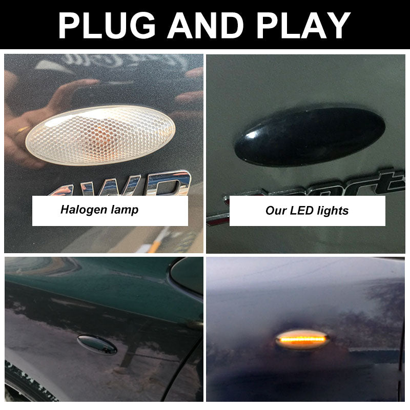 For 2005 - 2009 Toyota Yaris Hatchback (XP90) Smoked Lens Amber LED Signal Side Marker Lights