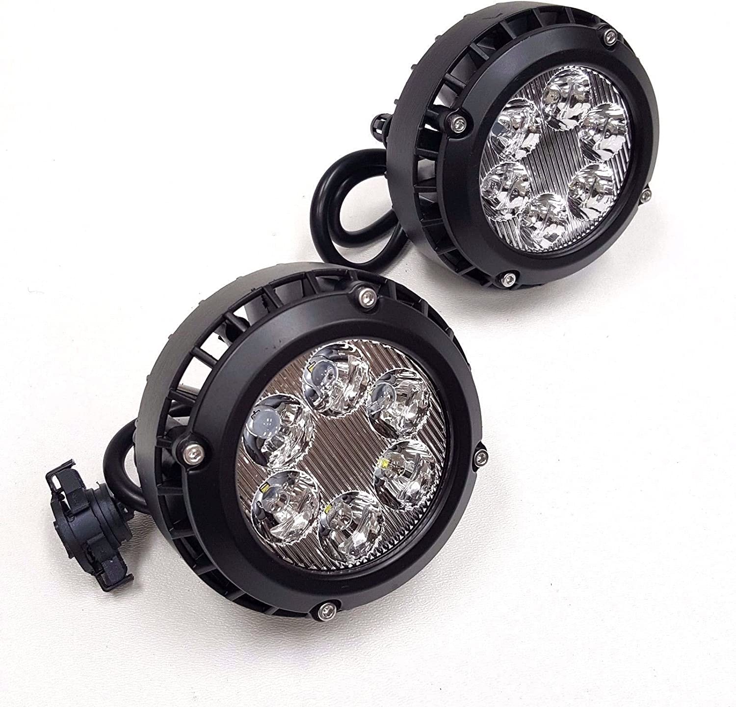 For 2007 2008 2009 2010 2011 2012 2013 2014 GMC Yukon Denali LED Clear Lens Fog Driving Lights Lamps Pair OEM#GM2590104 / 15839896