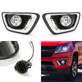 For 2015-2020 Chevy Colorado Bezel 5202 Bulbs Clear Lens Driving Fog Lights Kit