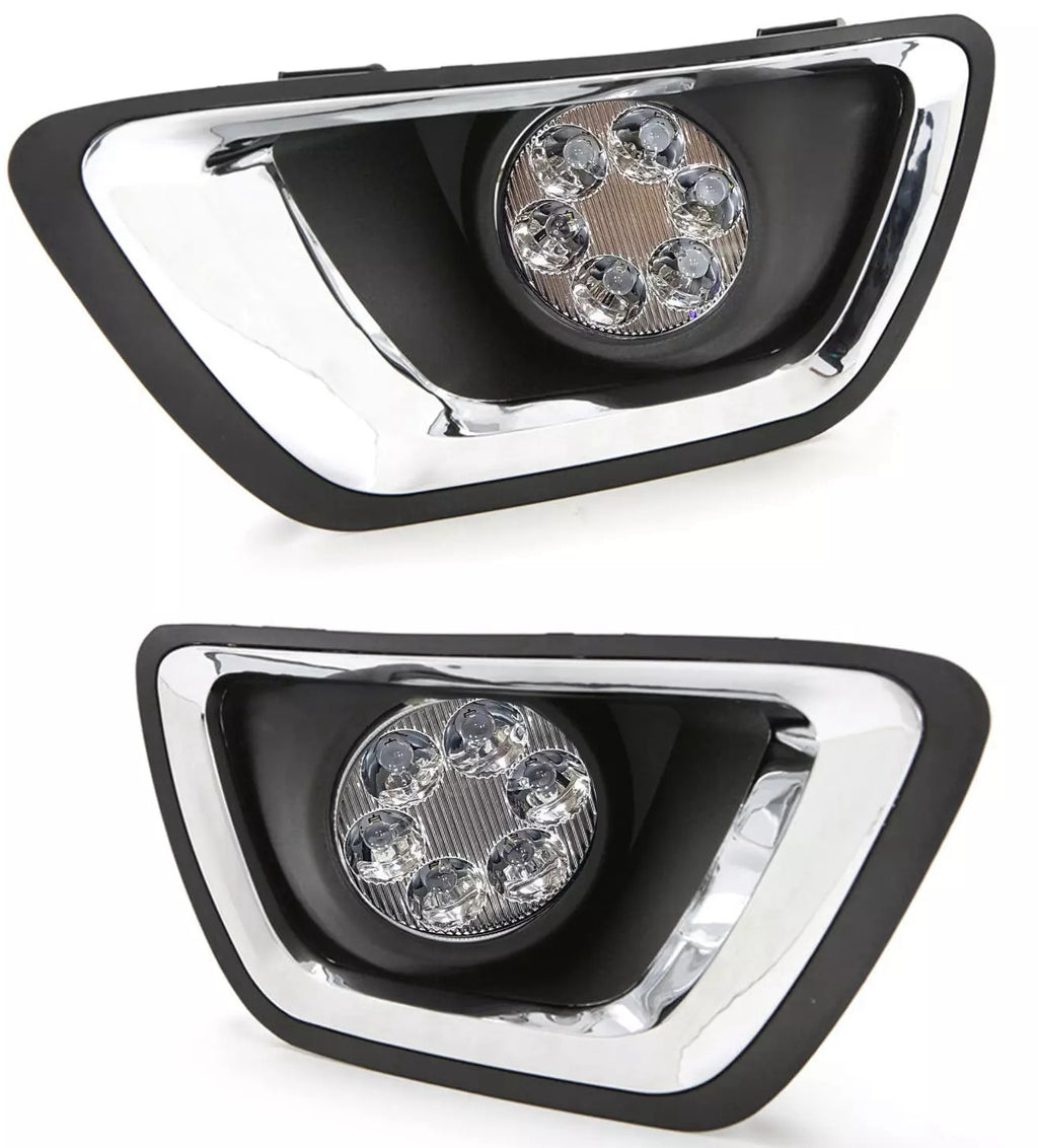 Clear Lens LED Fog Lights Kit For 2015-2020 Chevrolet Colorado with Bezel 5202 Plug OEM# 22891701 / 22891700 GM1039176 / GM1038176 GM2590104 15839896