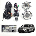 Clear Lens LED Fog Driving Lights Kit Assembly For 2021 2022 2023 2024 2025 Toyota Sienna LE XLE XSE LIMITED PLATINUM Wire Harness Switch Kit OEM# 81210-08040,81220-08040,TO2593145,TO2592145
