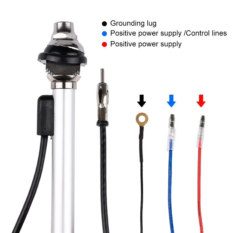 For 1973-1996 Buick Century Wagon/1973-1984 Buick Electra Power Antenna Aerial AM FM Radio Mast Cable Kit
