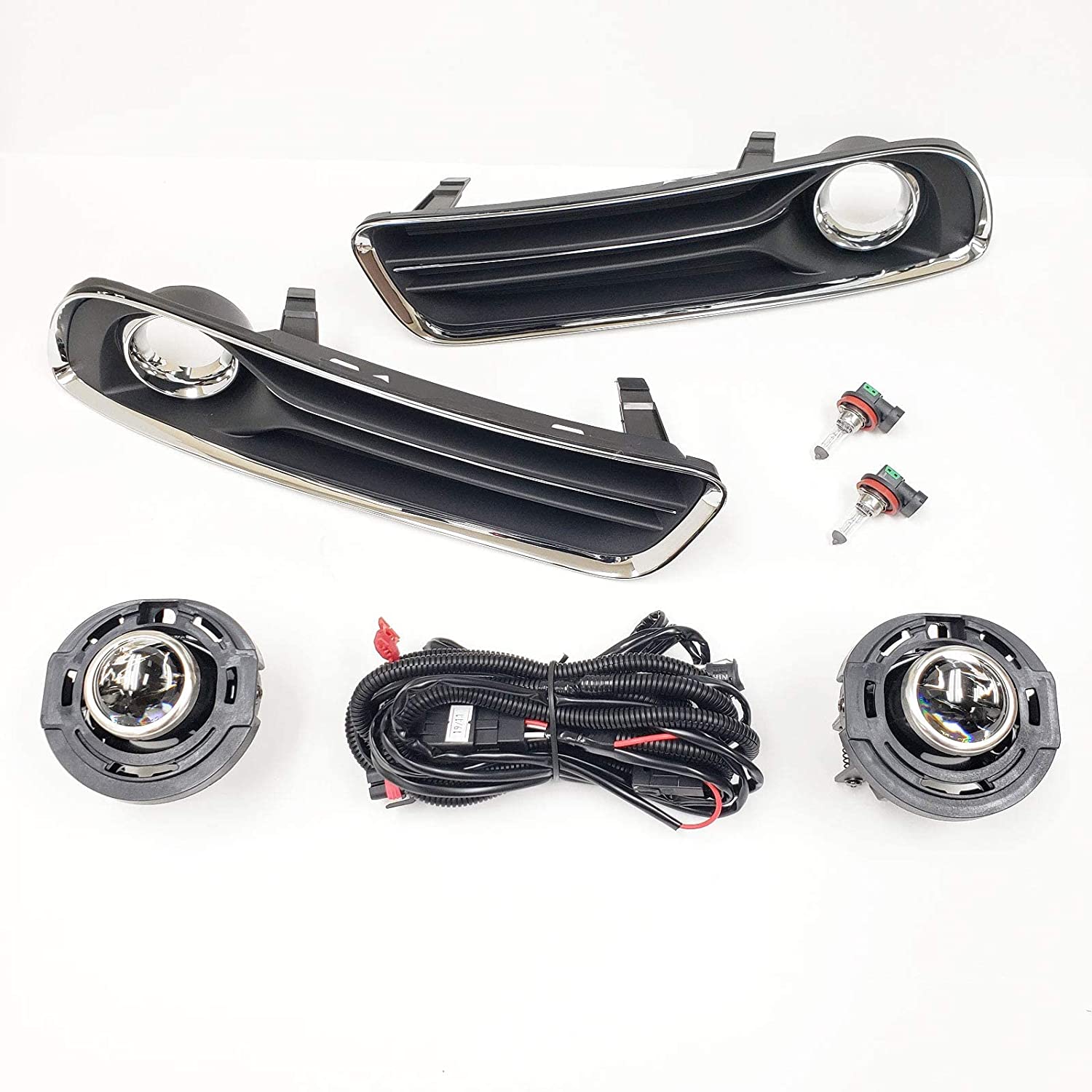Fog Lights  for 2011-2014 Chrysler 300 (OE Style Clear Lens with Switch, Bezels, Wires)  OE#5182021AA / 5182021AB, CH1039126 / CH1038126
