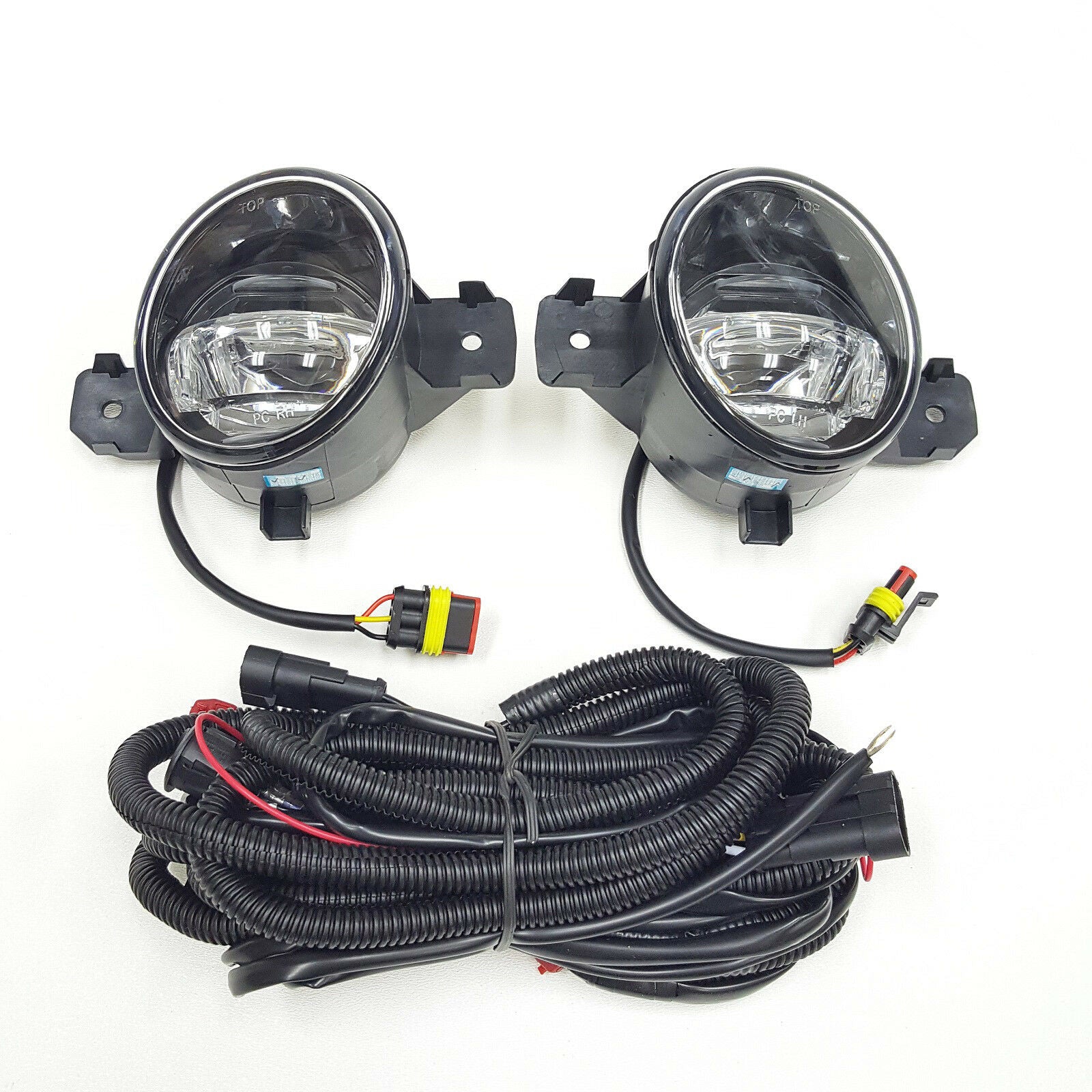 For 2008-2010 Infiniti M35 2DR Front Bumper Clear Fog Light LED DRL with Wire Switch OEM#261509B91D / 261559B91D, NI2593122 / NI2592122