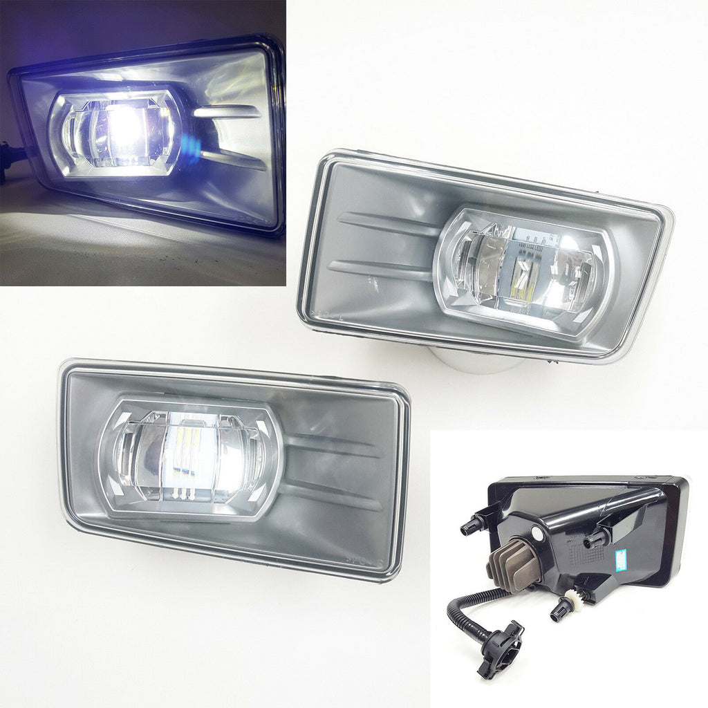 Built-in LED For 07-13 Chevrolet Avalanche Front Bumper Clear Fog Driving Lights Set with Off Road Package Model Only OEM#GM2593160 / GM2592160, 22872763 / 22872762