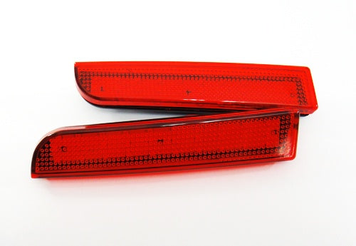 For 2008-2017 Mitsubishi Lancer EVO 2x Red Lens LED Bumper Reflect Brake Light Lamps