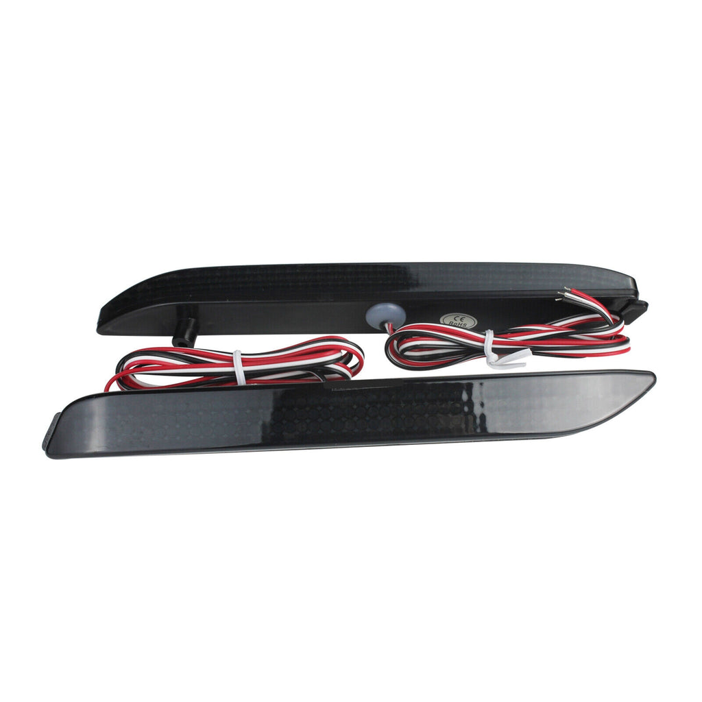 2x Smoked LENS Bumper Reflector LED Tail Brake Lights For 2011-2013 Toyota Sienna LE SE XLE