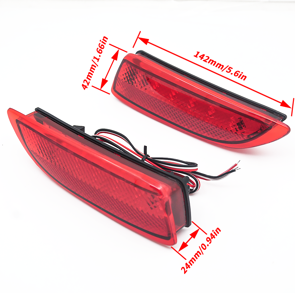 2x Red Len LED Bumper Brake Light Lamps For 2011 2012 2013 Lexus CT200h