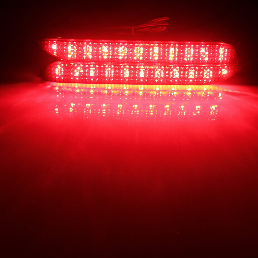 2x Smoked LENS Bumper Reflector LED Tail Brake Lights For 1999-2003 Toyota Harrier 2013-2014 Toyota Avalon