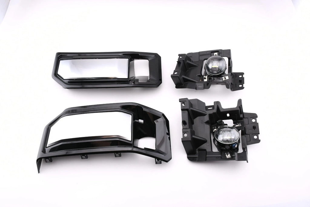 For 2024-2025 GMC Sierra 2500HD / 3500HD LED Fog Light Kit with Switch Bezel Wire Silver