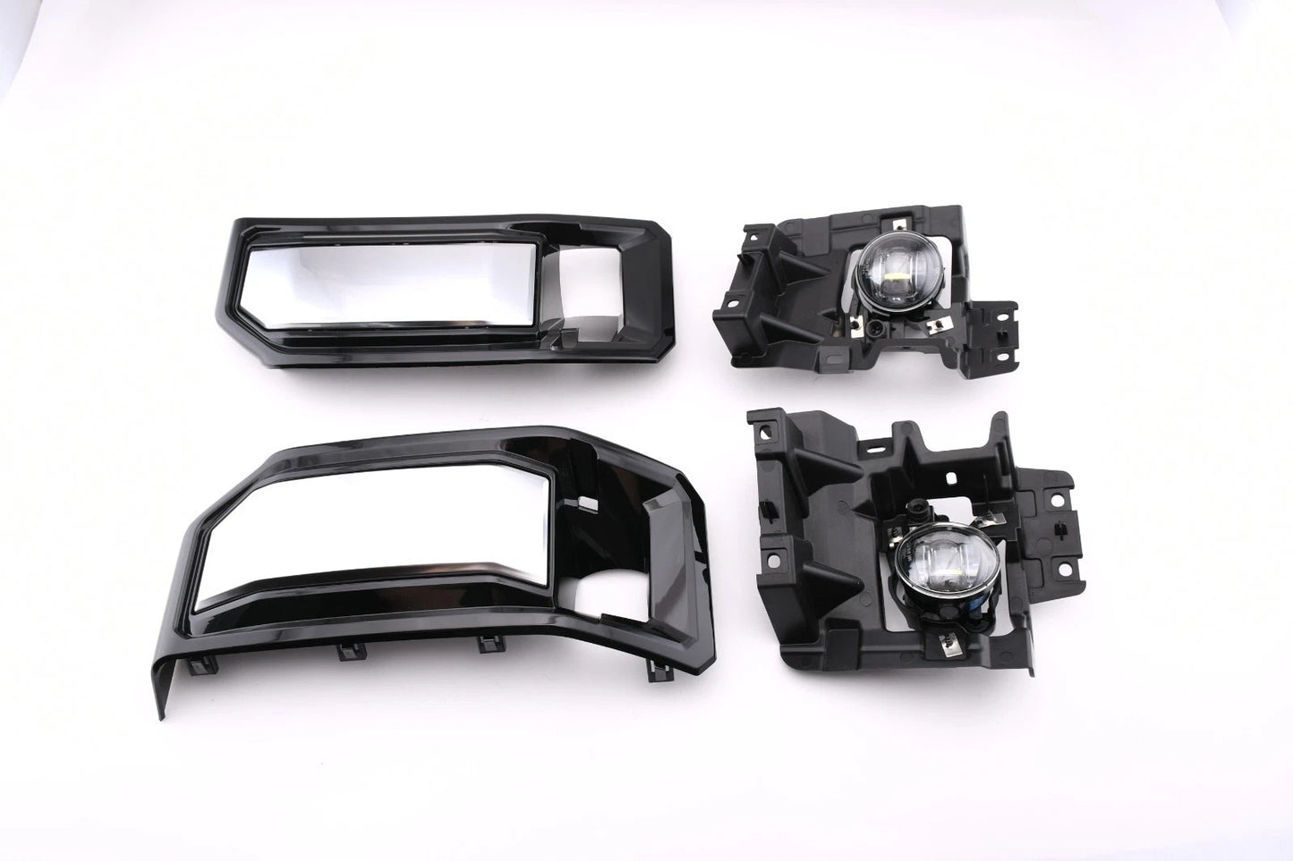 For 2024-2025 GMC Sierra 2500HD / 3500HD LED Fog Light Kit with Switch Bezel Wire Silver