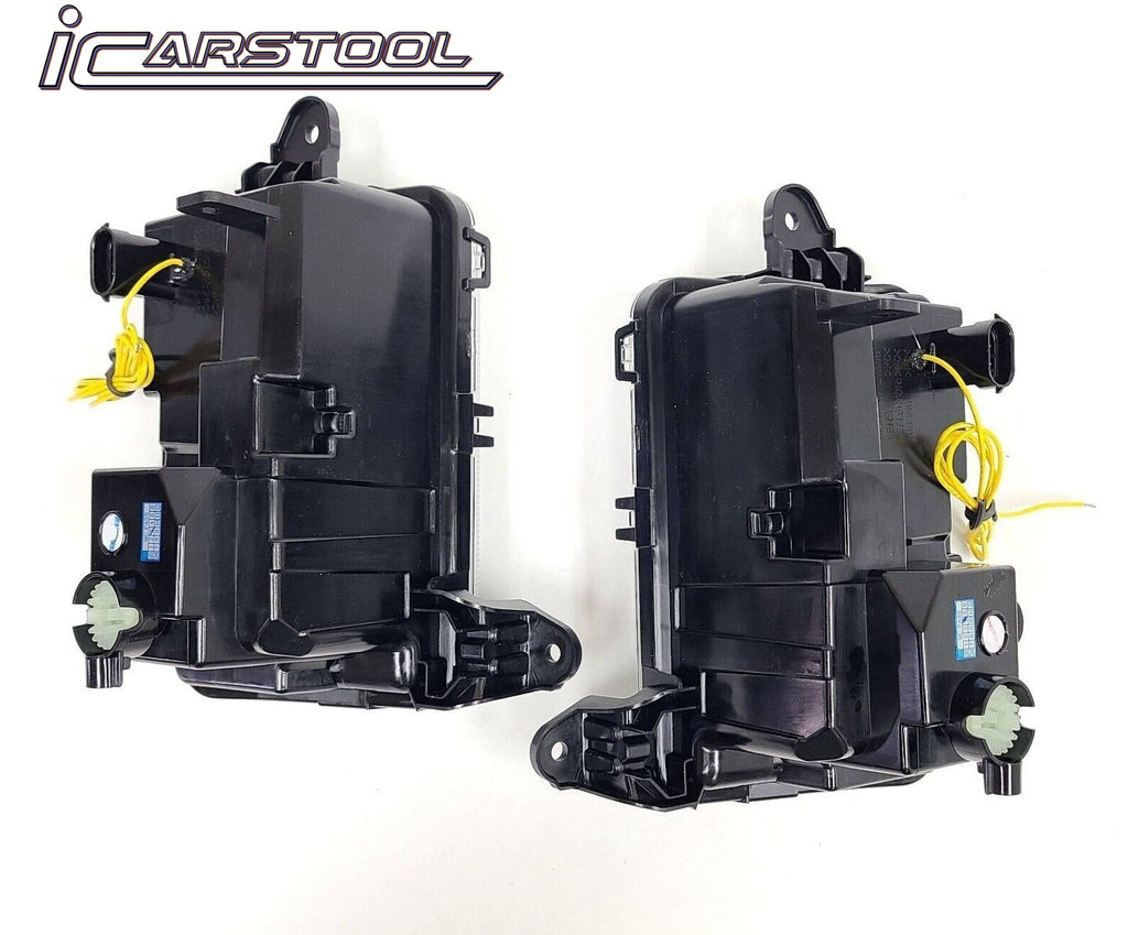 Clear Lens LED Fog Lights Kit For 2019 2020 2021 GMC Sierra 1500 Base SLE Replacement Wires Bezel Switch Relay OEM# 84513246, 84513247 GM2592331, GM2593331