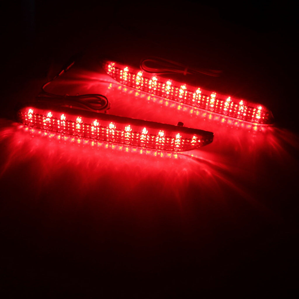 2x Smoked LENS Bumper Reflector LED Tail Brake Lights For 1999-2003 Lexus RX300 2015-up Lexus RC