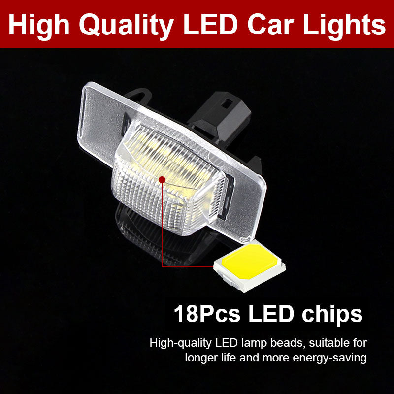 2x White LED License Plate Lights Lamps For Mazda Miata/Tribute/MPV/Protege