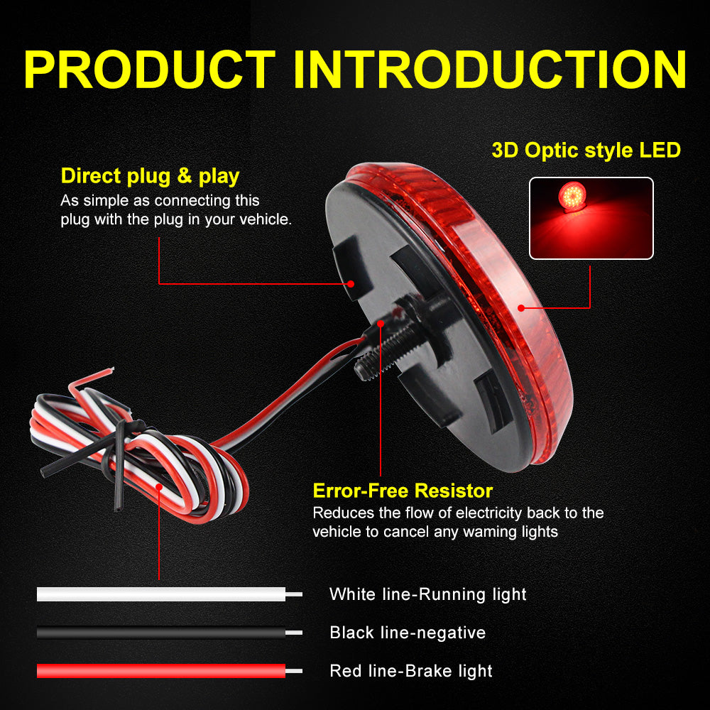 2x Smoked Lens Bumper Reflector LED Tail Brake Light For Toyota Sienna SE and Limited Edition only /Corolla/ iQ