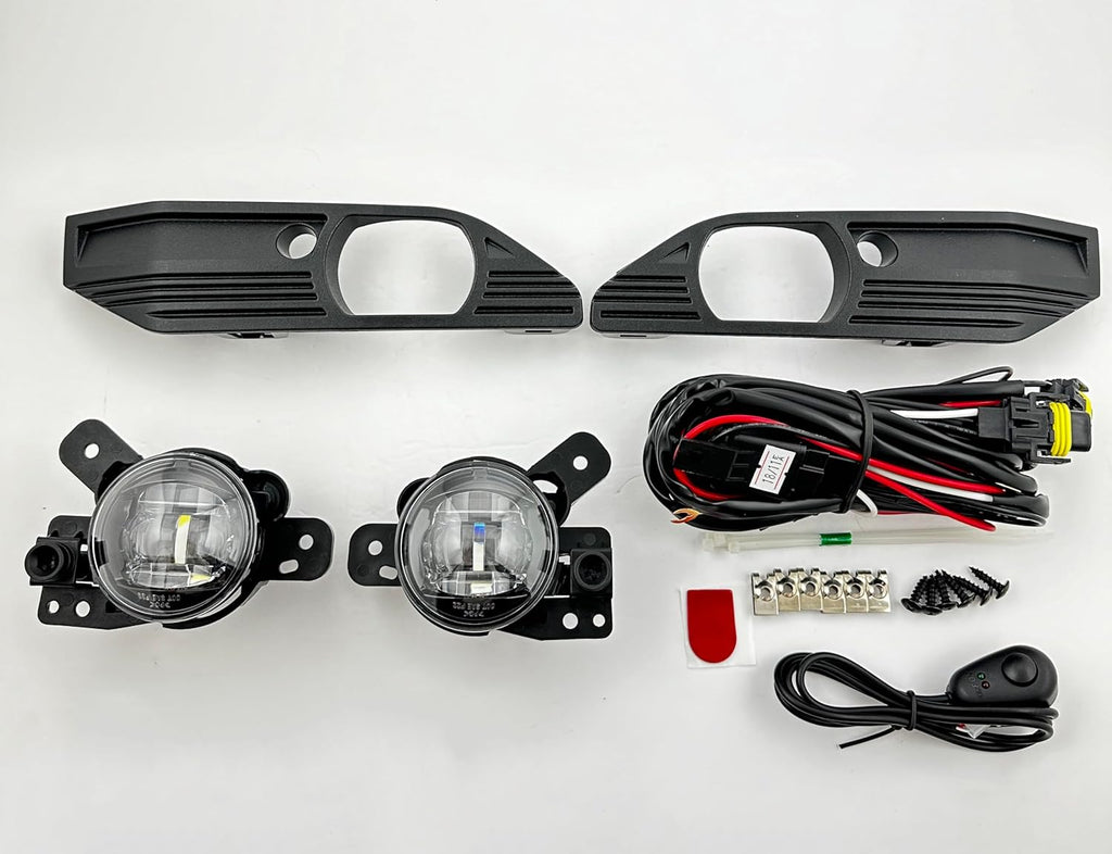 Clear Lens LED Fog Lights Kit For 2023 2024 2025 GMC Canyon with Switch Wire Bezel 6000K White
