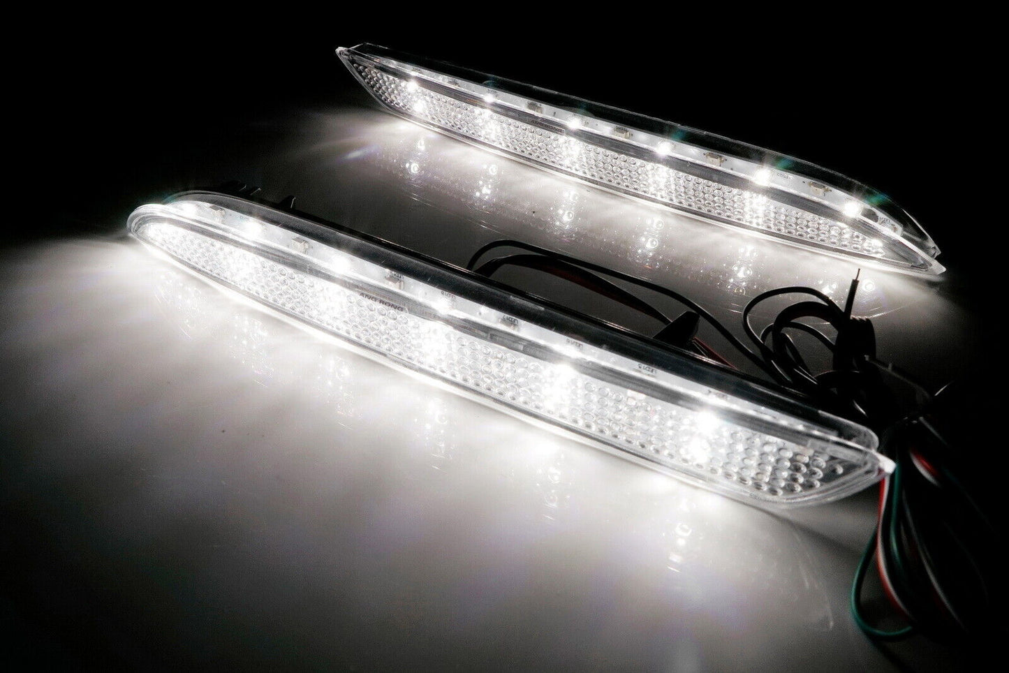 Clear Lens LED Bumper Reflectors For Honda CR-Z CR-V Insight taillight brake lights OEM#HO1185103, HO1184103, 33505SLJ013, 33555SLJ013, 13461865
