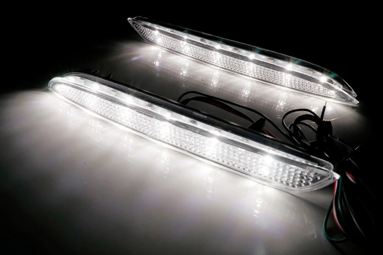 Clear Lens LED Bumper Reflectors For Honda CR-Z CR-V Insight taillight brake lights OEM#HO1185103, HO1184103, 33505SLJ013, 33555SLJ013, 13461865