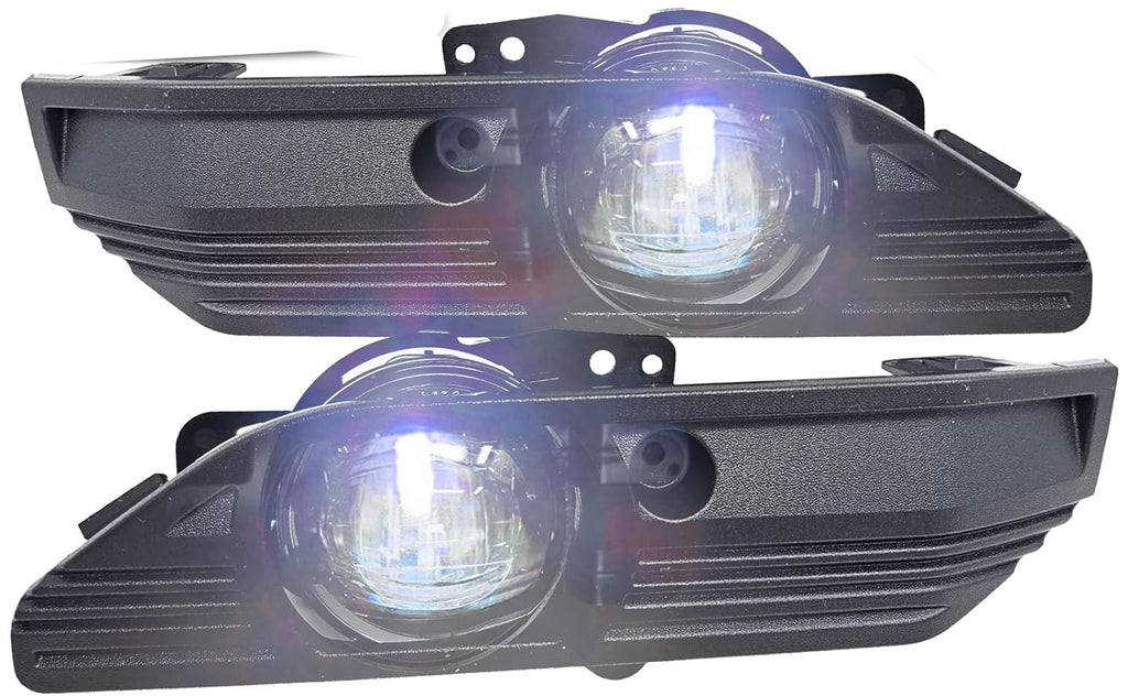 Clear Lens LED Fog Lights Kit For 2023 2024 2025 GMC Canyon with Switch Wire Bezel 6000K White