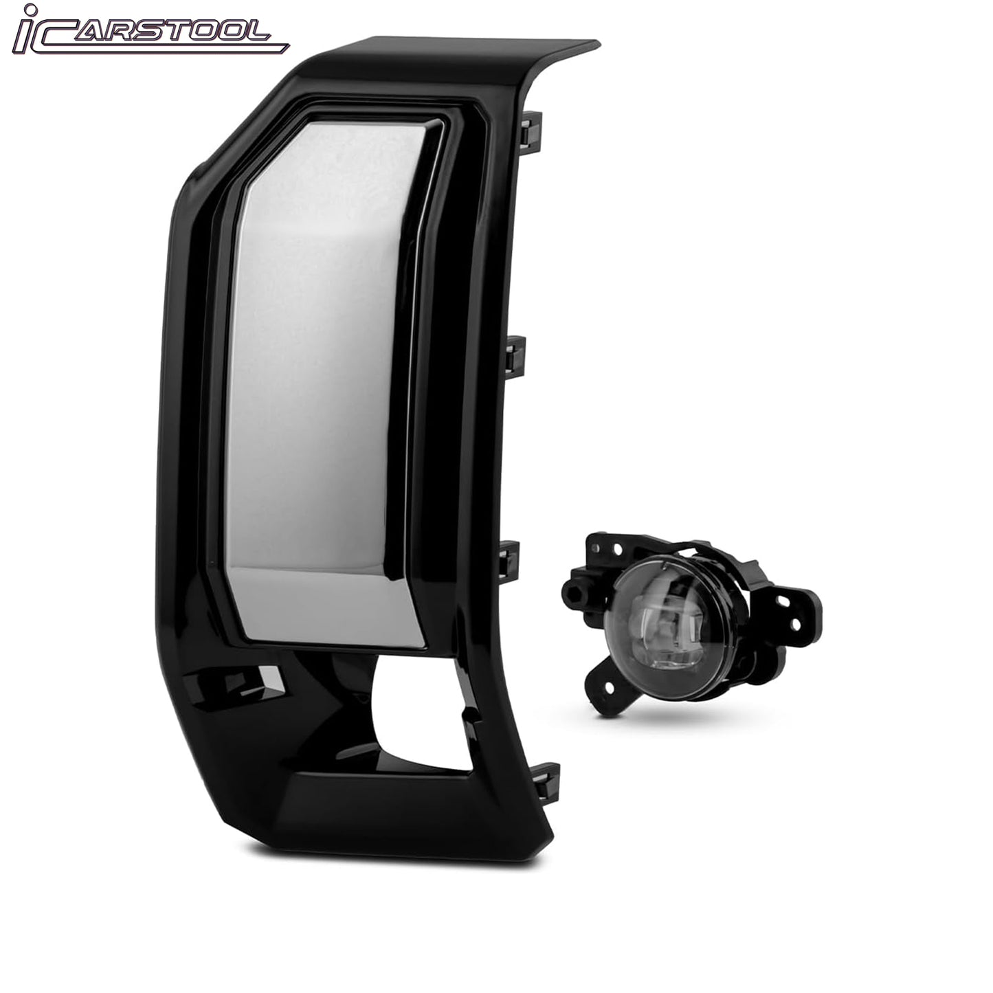 For 2024-2025 GMC Sierra 2500HD / 3500HD LED Fog Light Kit with Switch Bezel Wire Silver