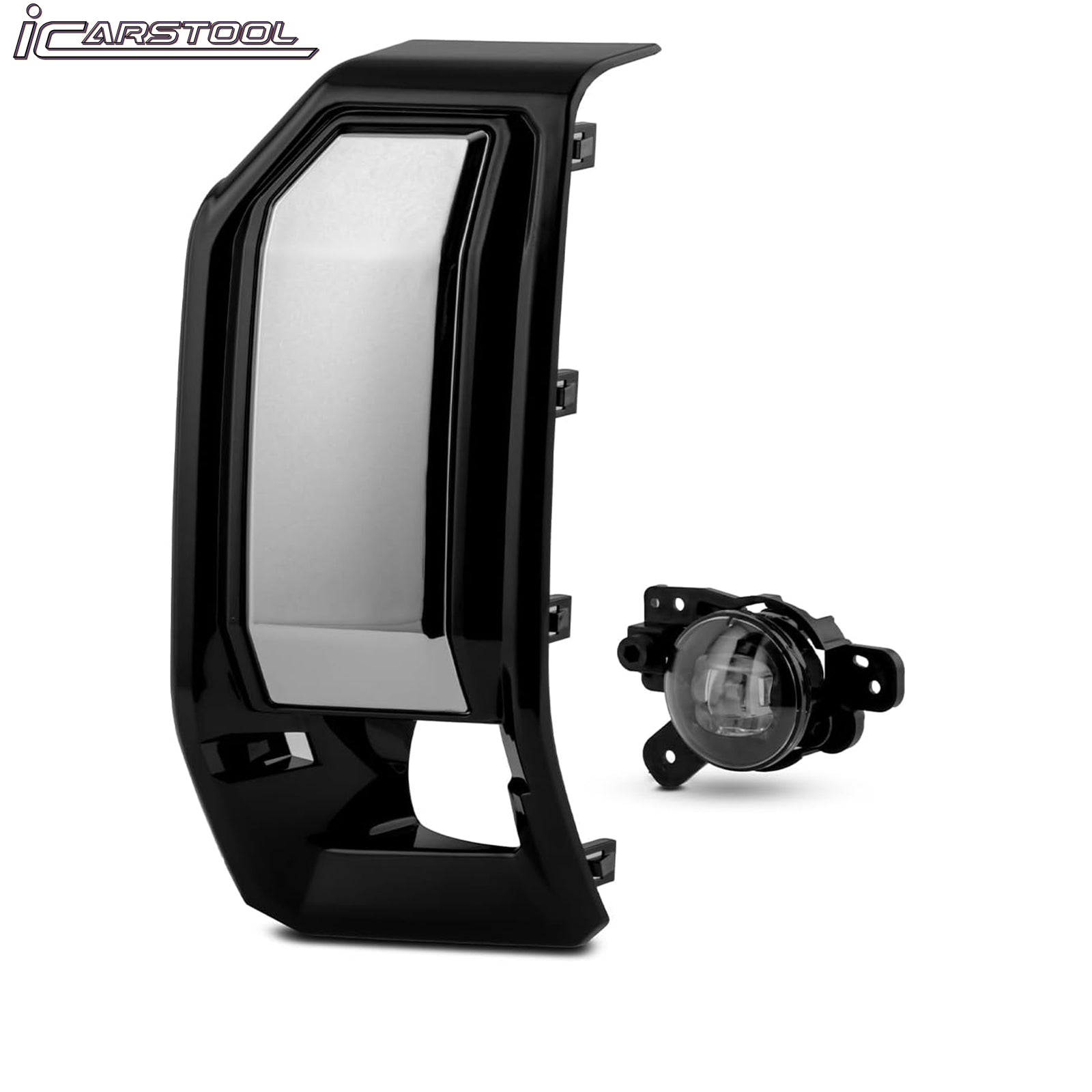 For 2024-2025 GMC Sierra 2500HD / 3500HD LED Fog Light Kit with Switch Bezel Wire Silver