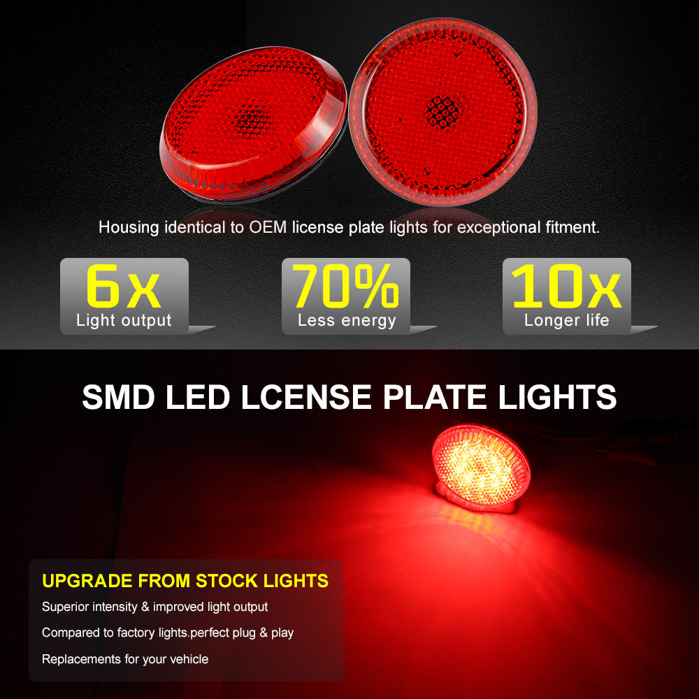 2x Smoked Lens Bumper Reflector LED Tail Brake Light For Scion iQ/xB Nissan Qashqai Dualis/Juke
