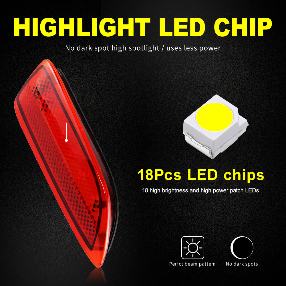 2x Red Len LED Bumper Brake Light Lamps For 2011 2012 2013 Lexus CT200h