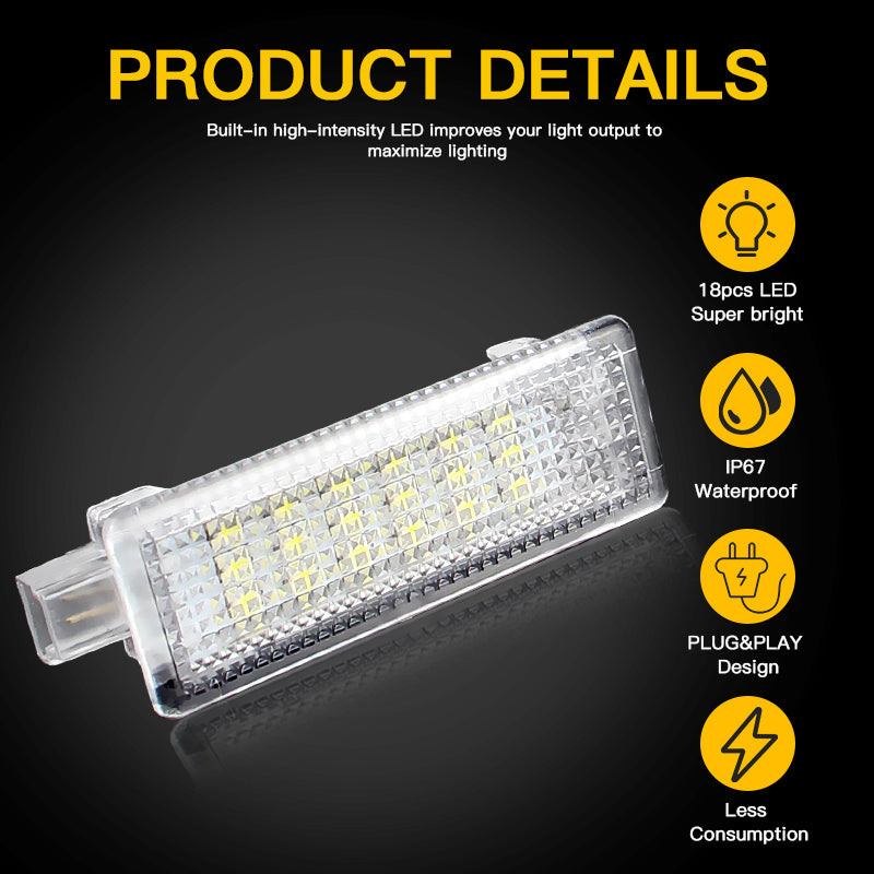 For BMW 1 3 5 7 Series X3 X5 X6 2x White 6000K LED Step Courtesy Door Lights