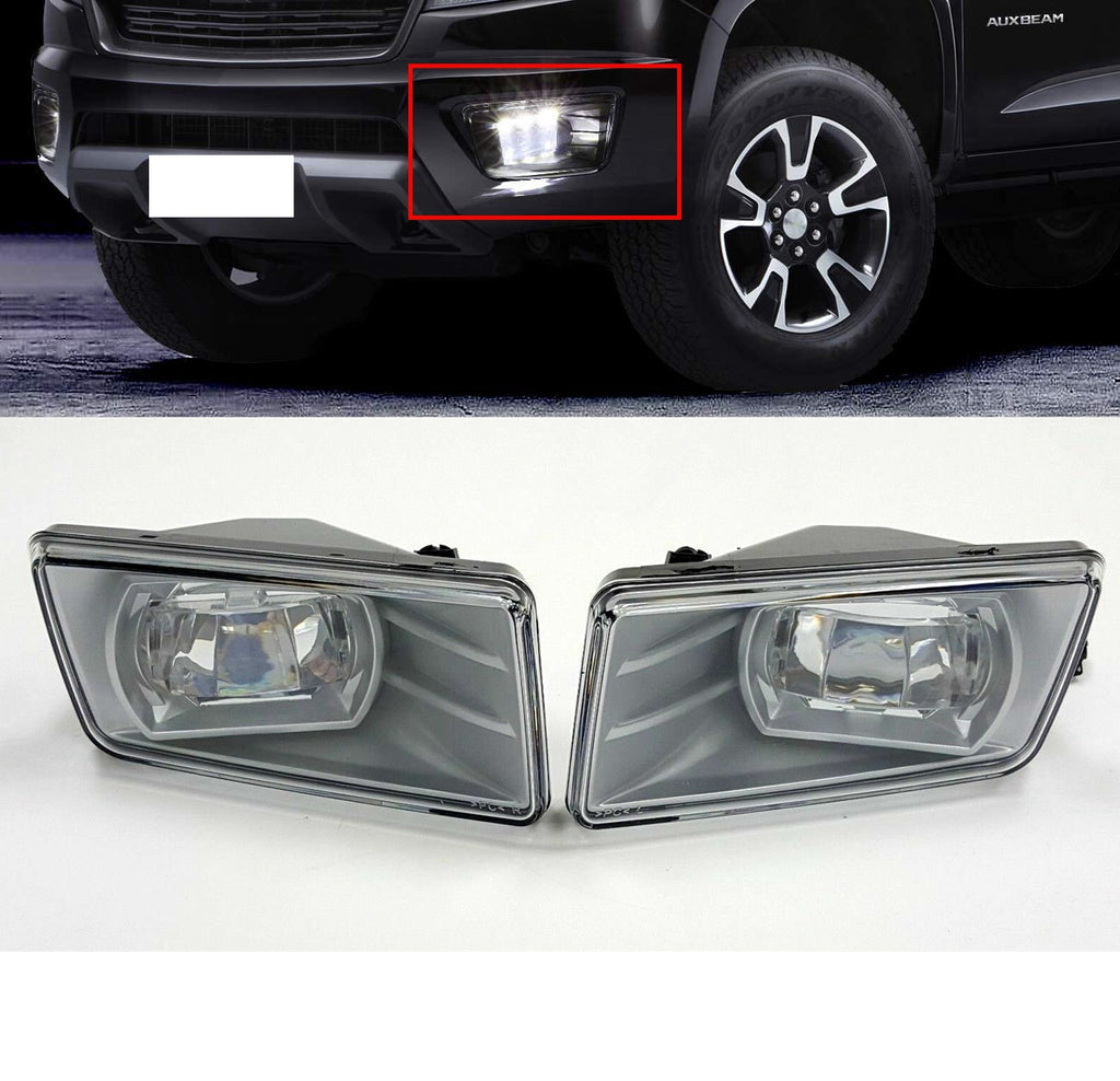 Built-in LED For 2008-2014 Chevrolet Silverado 2500HD  Front Bumper Clear Fog Driving Lights Set OEM# 22872763 / 22872762 /GM2593160 / GM2592160
