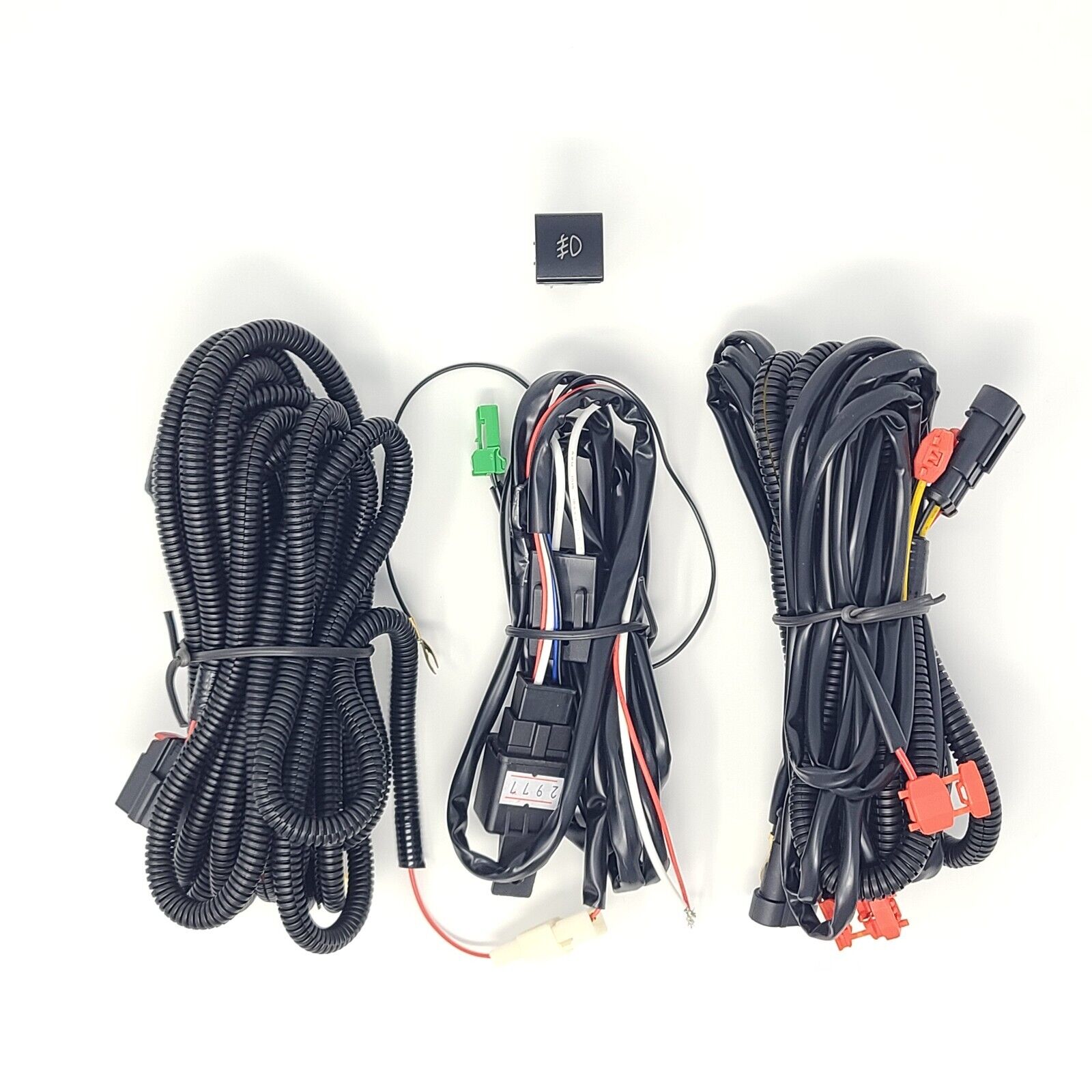 Dual Color LED Fog Driving Lights Kit Wire Switch Bezel For 2019 2020 2021 2022 2023 2024 Toyota Rav4 Rav 4 White DRL Amber Signal Sequential Accessories Lamps