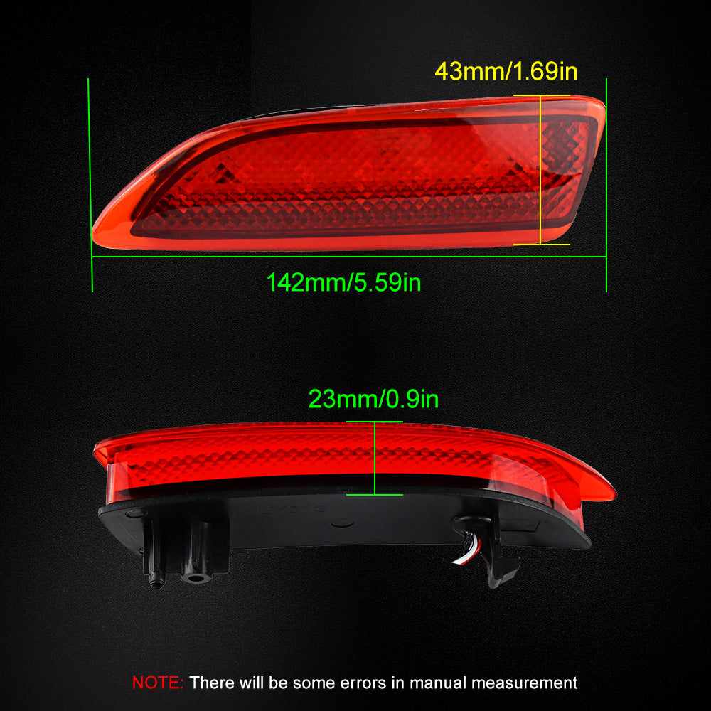 2x Red Len LED Bumper Brake Light Lamps For 2011 2012 2013 Lexus CT200h