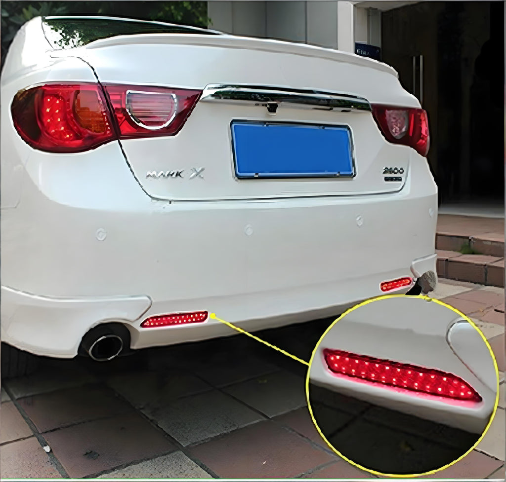For 2008-2013 Lexus IS F 2x Smoked LENS Bumper Reflector LED Tail Brake Lights