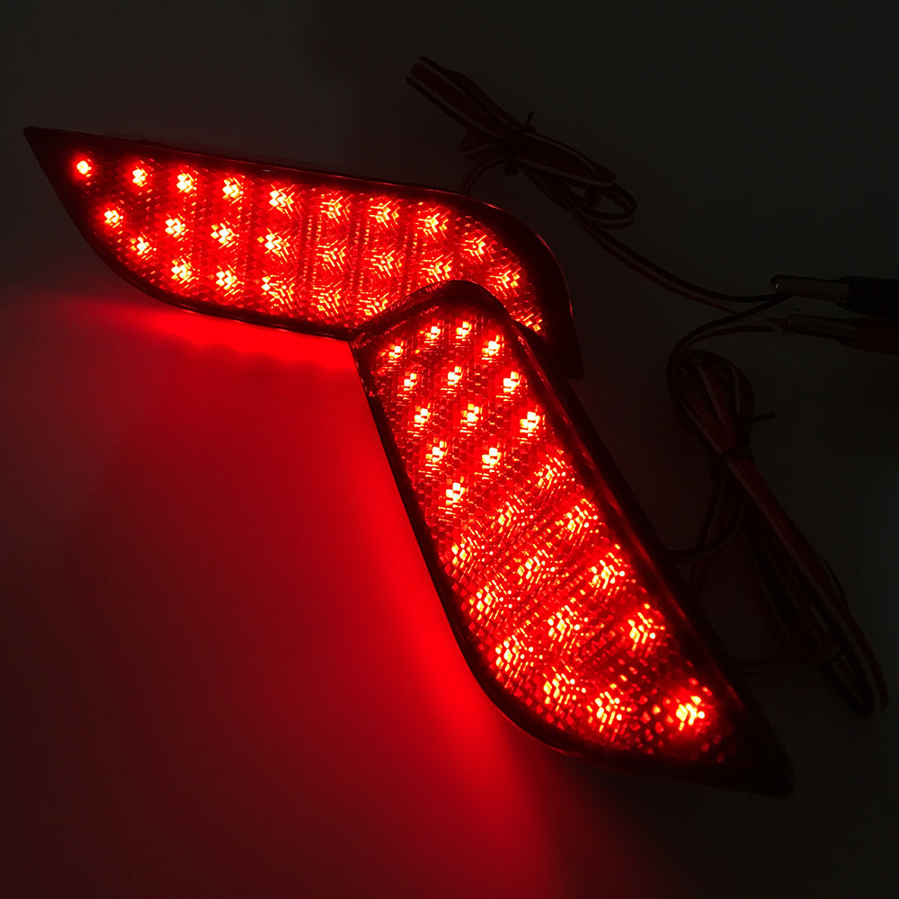 2x Smoke Lens LED Rear Bumper Stop Brake Light For 2008-2014 Subaru Impreza WRX STI