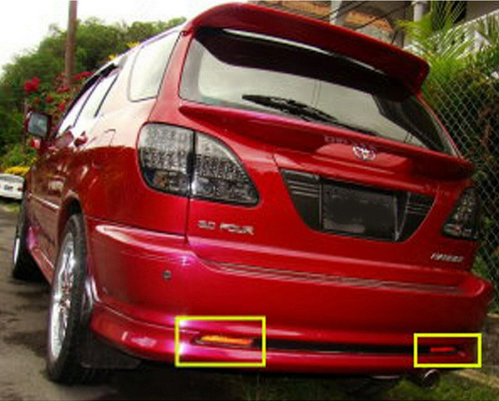 2x Smoked LENS Bumper Reflector LED Tail Brake Lights For 1999-2003 Lexus RX300 2015-up Lexus RC