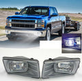 Built-in LED For 2007-2014 Chevrolet Suburban 1500 with Off Road Package Model Only Front Bumper Clear Fog Driving Lights Set OEM# 22872763 / 22872762 /GM2593160 / GM2592160 ﻿