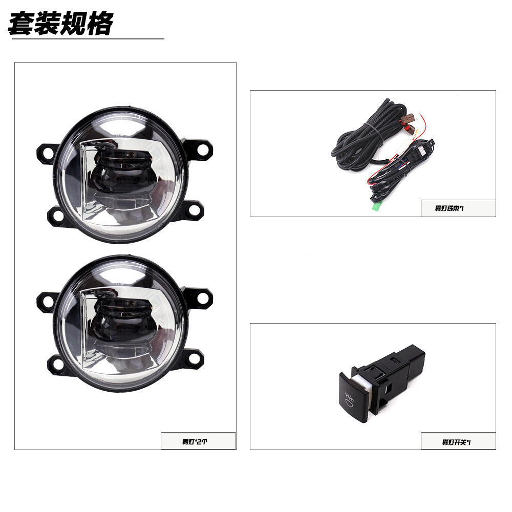Clear Lens LED Fog Driving Lights Kit Assembly For 2021 2022 2023 2024 2025 Toyota Sienna LE XLE XSE LIMITED PLATINUM Wire Harness Switch Kit OEM# 81210-08040,81220-08040,TO2593145,TO2592145