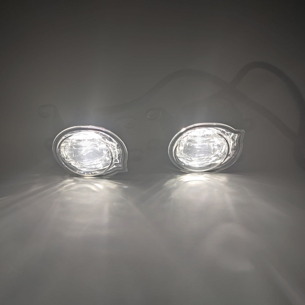 Built-in LED Fog Lights  For 2020 2021 Toyota CHR C-HR (OE Style Clear Lens with Bezels, Bracket, Switch, Wires)