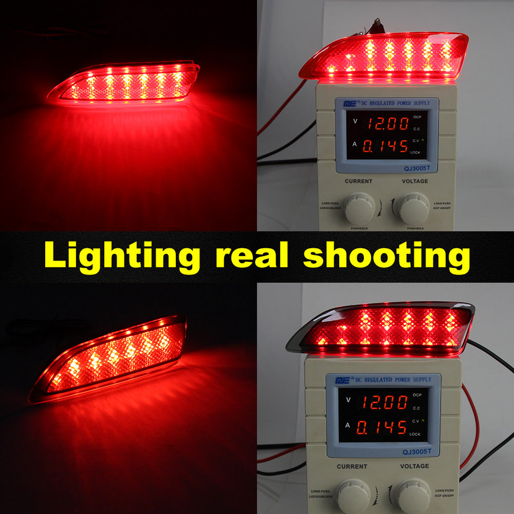 2x Red Len LED Bumper Brake Light Lamps For 2011 2012 2013 Toyota Corolla