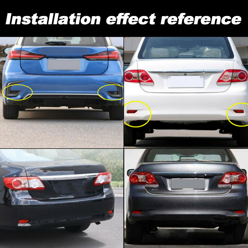 2x Red Len LED Bumper Brake Light Lamps For 2011 2012 2013 Toyota Corolla
