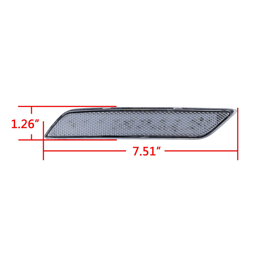 2x Clear Len LED Rear Bumper Reflector Brake Lights For 13-15 Honda Civic Sedan/4DR Only OEM#33505TR0A51, 33505-TR0-A51/33555-TR0-A51, 33555TR0A51
