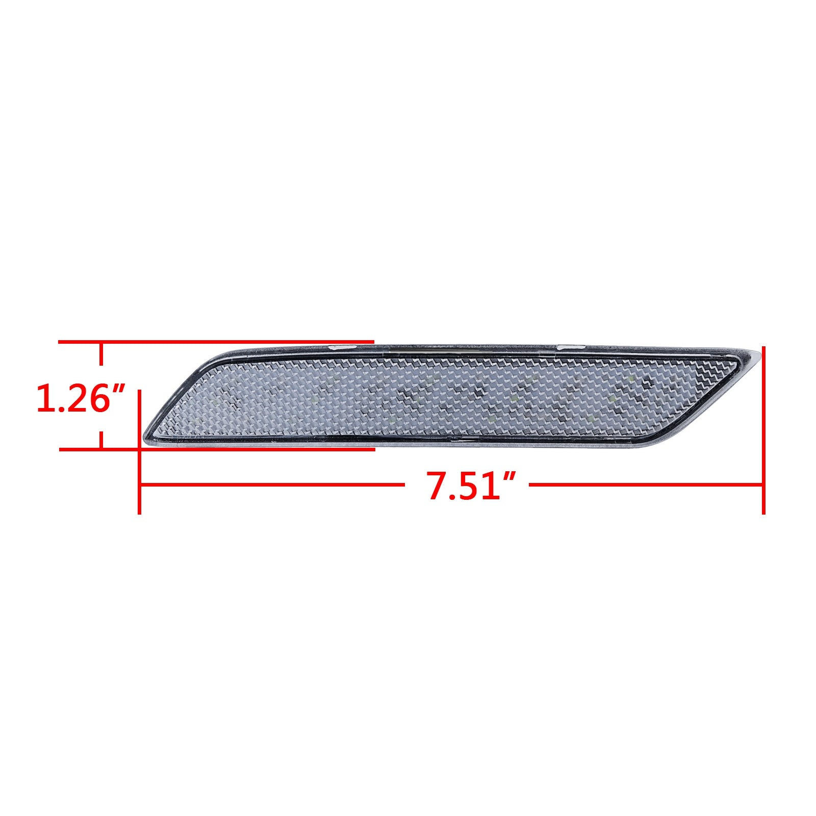 2x Clear Len LED Rear Bumper Reflector Brake Lights For 13-15 Honda Civic Sedan/4DR Only OEM#33505TR0A51, 33505-TR0-A51/33555-TR0-A51, 33555TR0A51