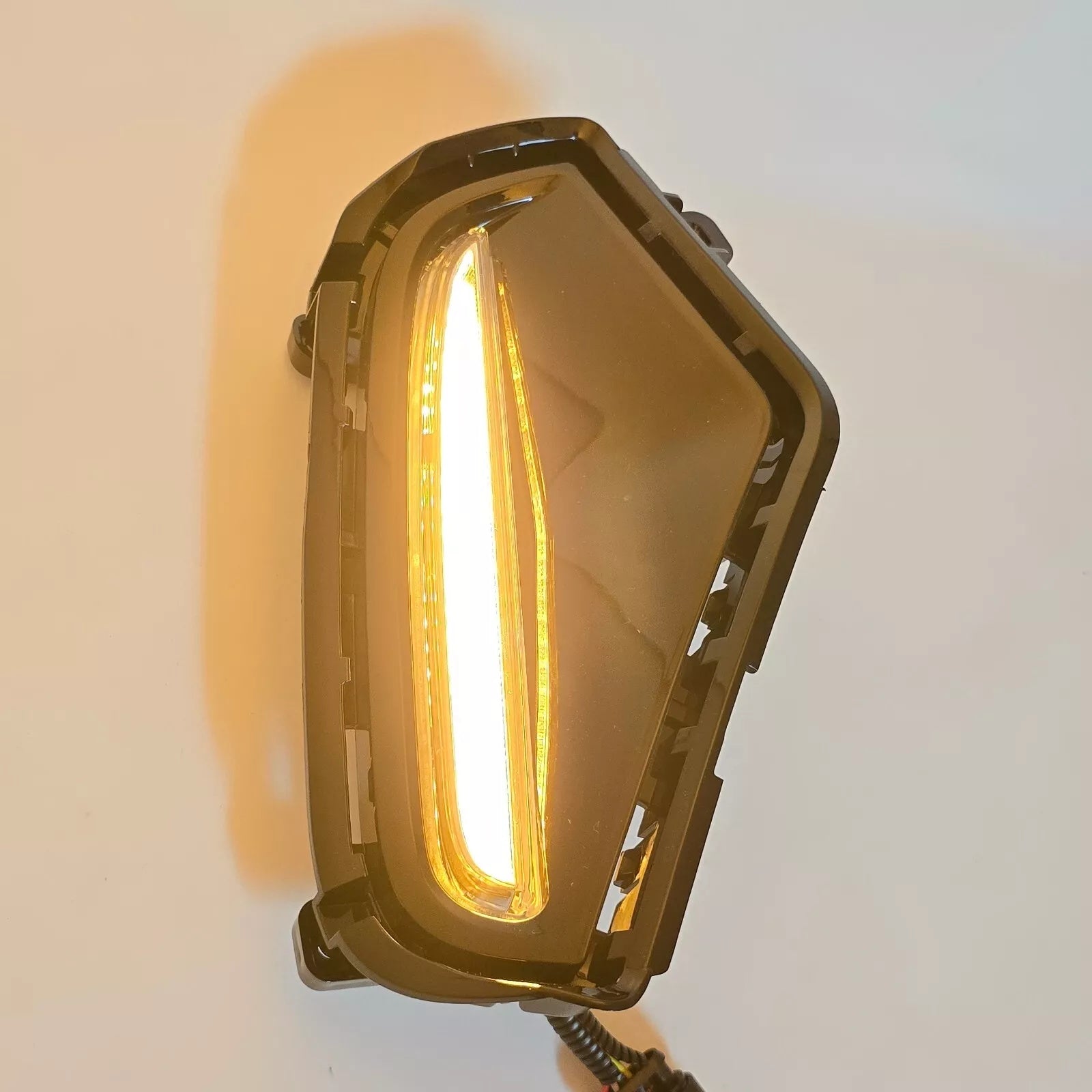 Dual Color LED DRL Signal Fog Light Kit For 2019-2025 Toyota Rav4 LE XLE Hybrid SE XSE with Bezel Wire & Daytime Running Light Amber Turn Signal Light